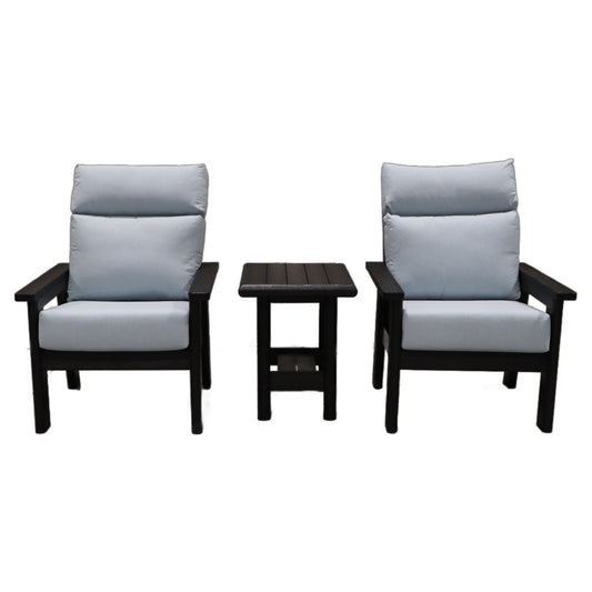 CRPlastics DSF291 Charleston Arm Chair Pair with DST268 Stratford End Table