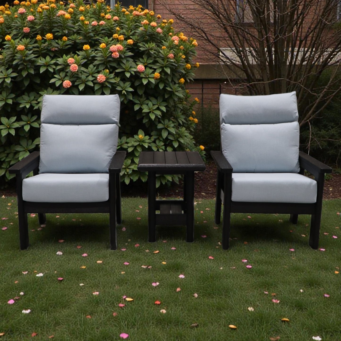 CRPlastics DSF291 Charleston Arm Chair Pair with DST268 Stratford End Table