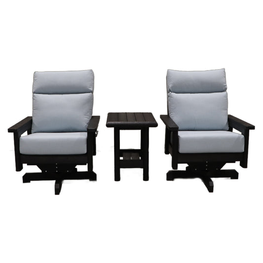 CRPlastics DSF294 Charleton Swivel Arm Chair Pair with DST268 Stratford End Table