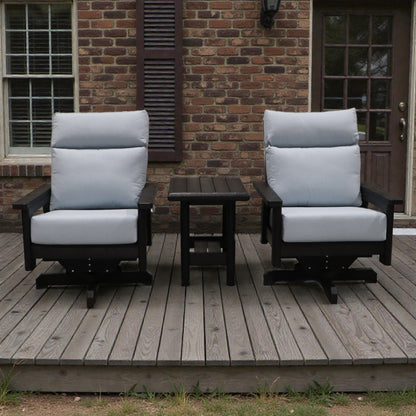 CRPlastics DSF294 Charleton Swivel Arm Chair Pair with DST268 Stratford End Table