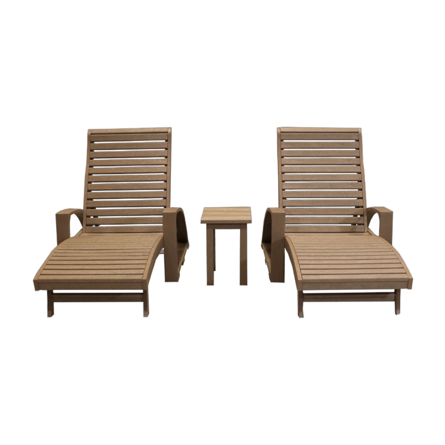 CRPlastics L38 Chaise Lounge Pair with T01 Small Table