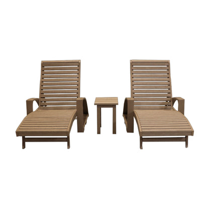 CRPlastics L38 Chaise Lounge Pair with T01 Small Table