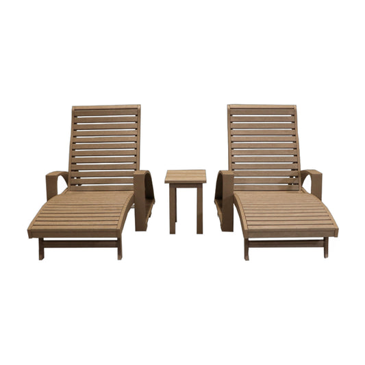 CRPlastics L38 Chaise Lounge Pair with T01 Small Table