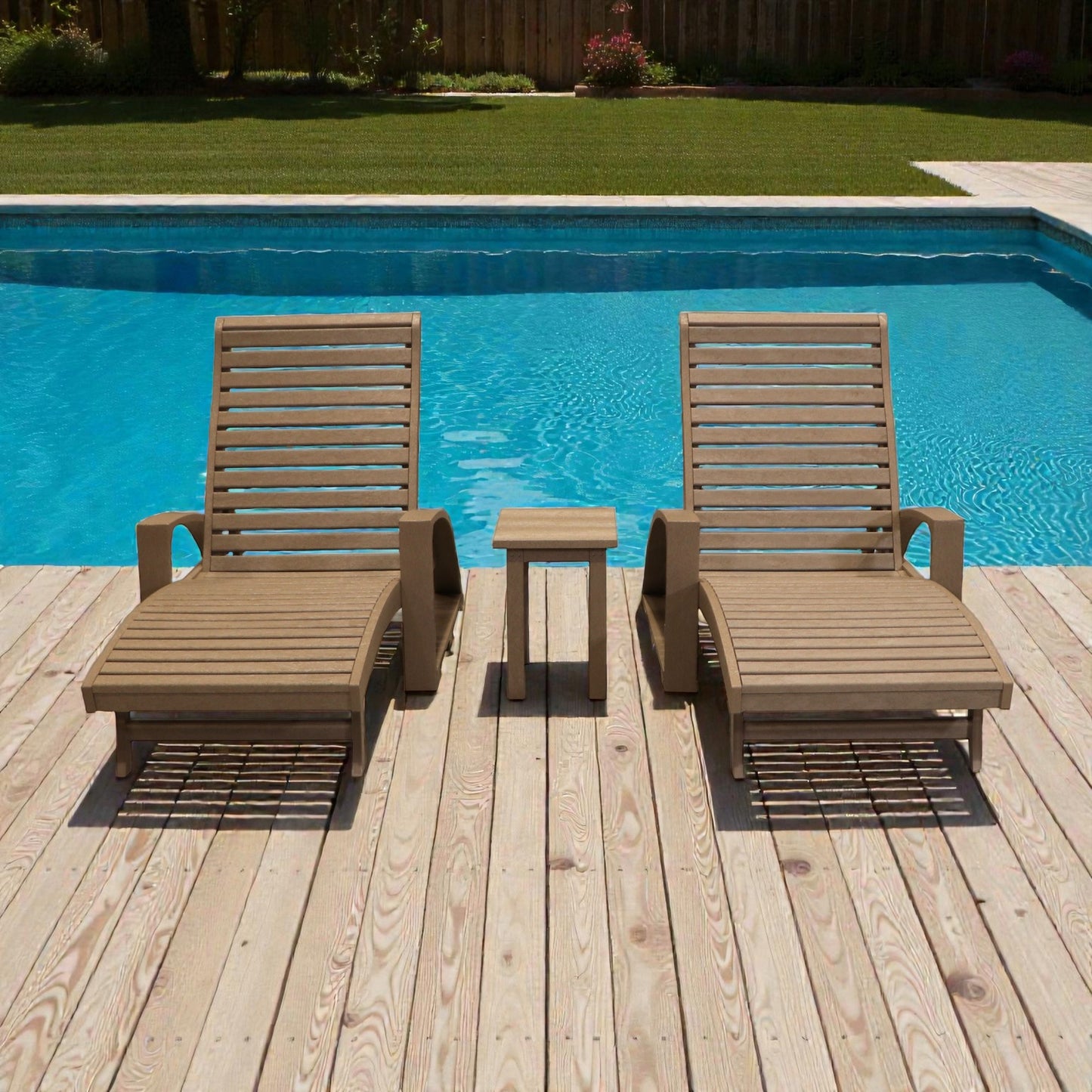 CRPlastics L38 Chaise Lounge Pair with T01 Small Table