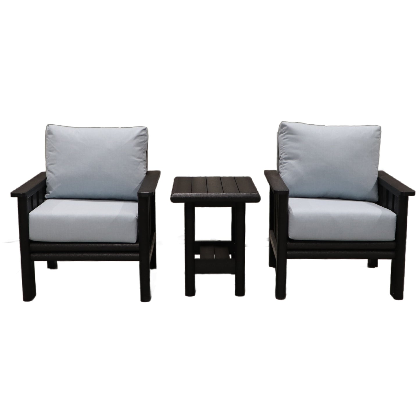 CRPlastics DSF261 Stratford Arm Chair Pair with DST268 Stratford End Table