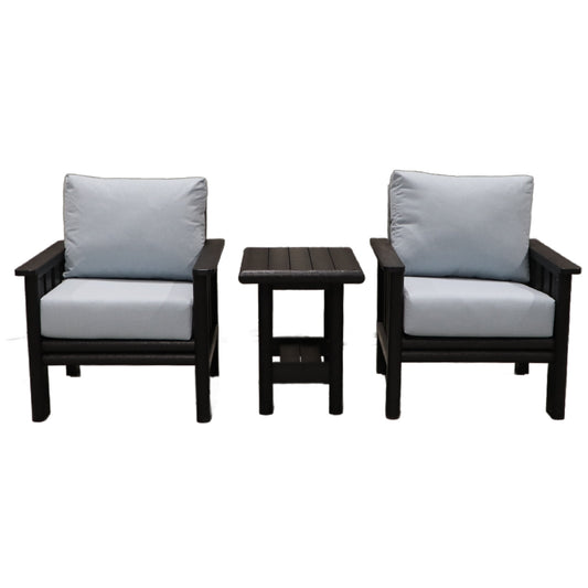 CRPlastics DSF261 Stratford Arm Chair Pair with DST268 Stratford End Table