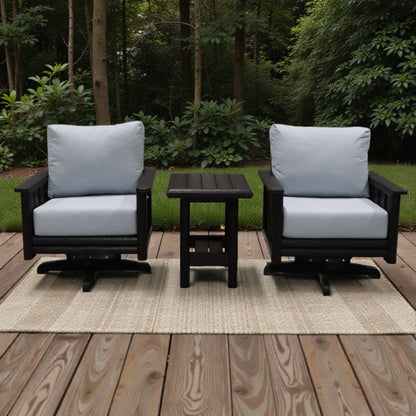 CRPlastics DSF264 Stratford Swivel Arm Chair Pair with DST268 Stratford End Table