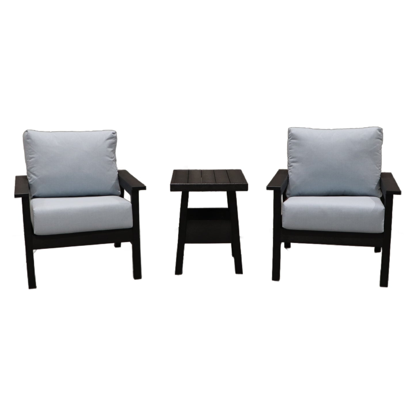 CRPlastics DSF281 Tofino Arm Chair Pair with DST288 Tofino End Table