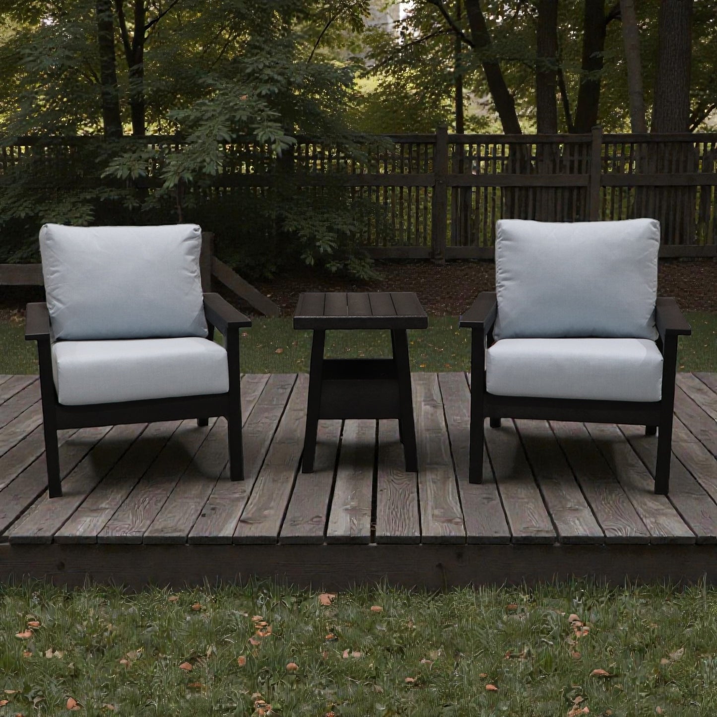 CRPlastics DSF281 Tofino Arm Chair Pair with DST288 Tofino End Table