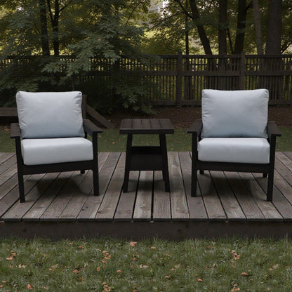 CRPlastics DSF281 Tofino Arm Chair Pair with DST288 Tofino End Table