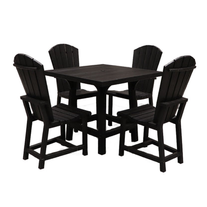 CR Plastics 36" Square Dining Table with Addy Dining Side Chairs