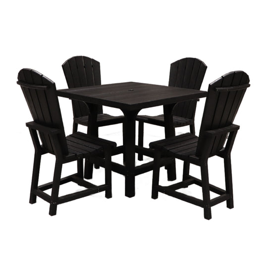 CR Plastics 36" Square Dining Table with Addy Dining Side Chairs
