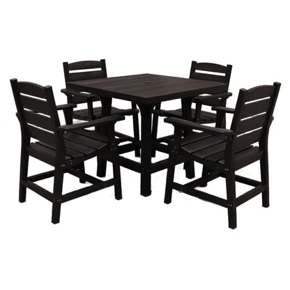 CR Plastics 36" Square Dining Table with Napa Arm Chairs