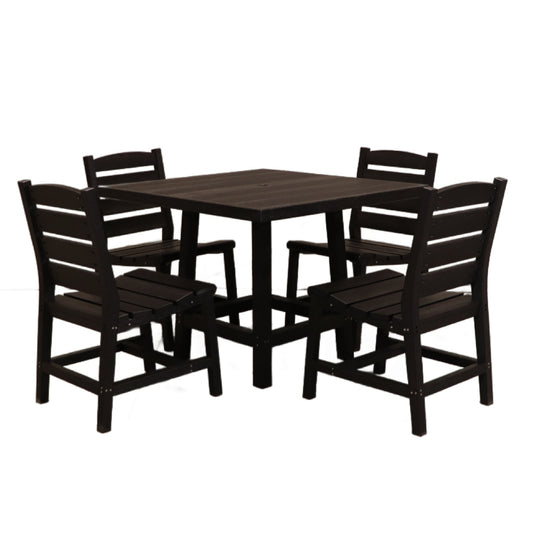 CR Plastics 40" Square Dining Table with Napa Dining Side Chairs