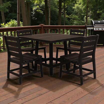 CR Plastics 40" Square Dining Table with Napa Dining Side Chairs