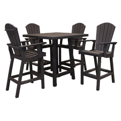 CR Plastics 40" Sq Pub Table with Classic Pub Arm Chairs