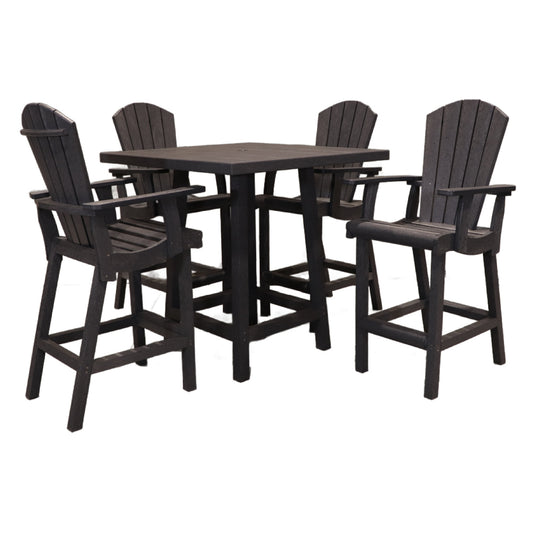 CR Plastics 40" Sq Pub Table with Classic Pub Arm Chairs
