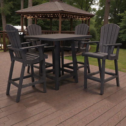 CR Plastics 40" Sq Pub Table with Classic Pub Arm Chairs
