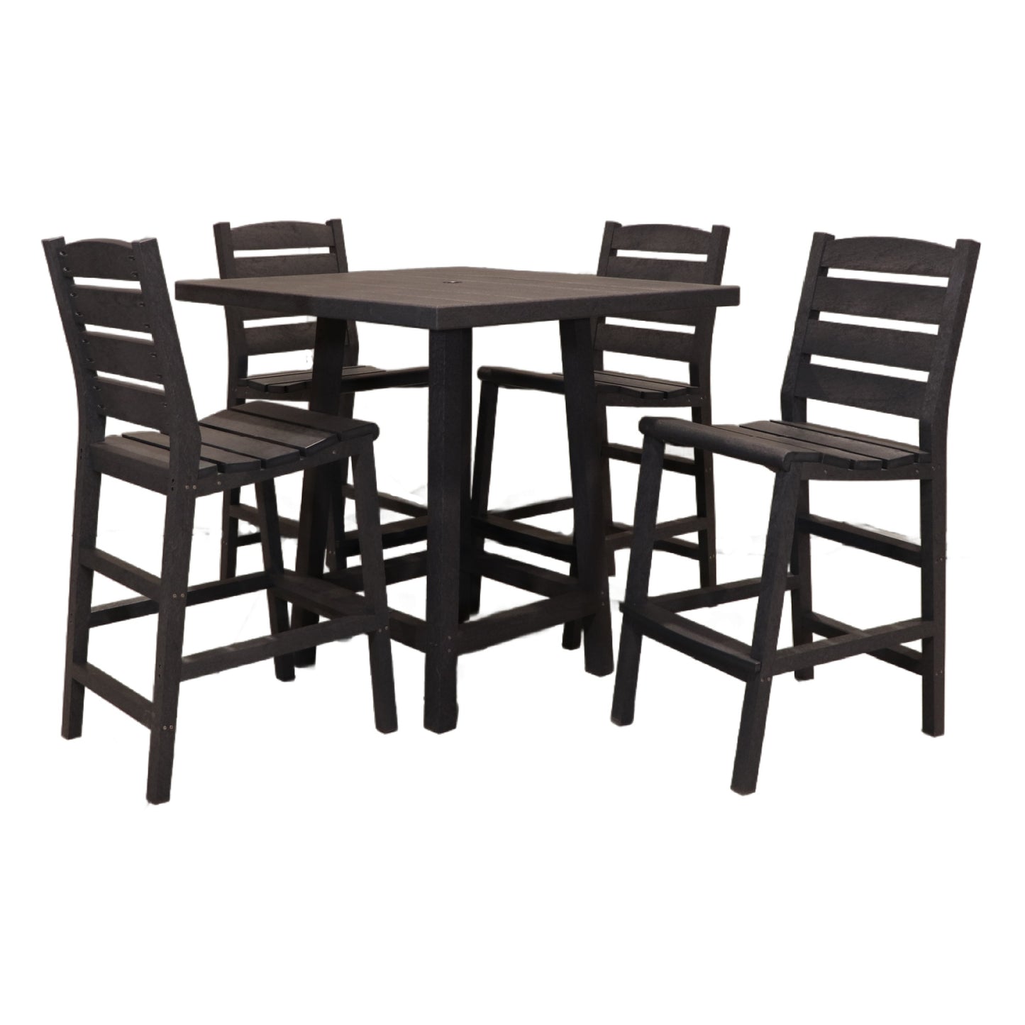 CR Plastics 40" Sq Pub Table with Napa Side Bar Chairs