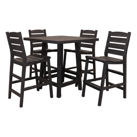 CR Plastics 40" Sq Pub Table with Napa Side Bar Chairs