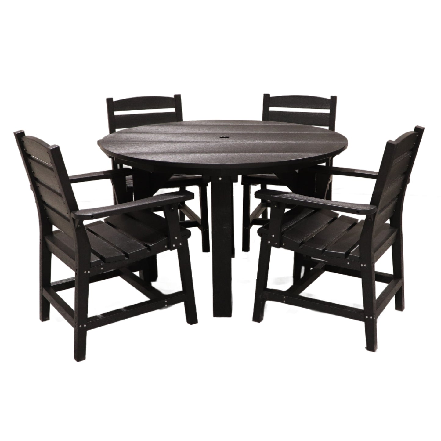 CR Plastics 48" Dining Table with Napa Arm Chairs