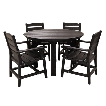 CR Plastics 48" Dining Table with Napa Arm Chairs