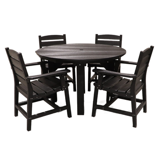 CR Plastics 48" Dining Table with Napa Arm Chairs