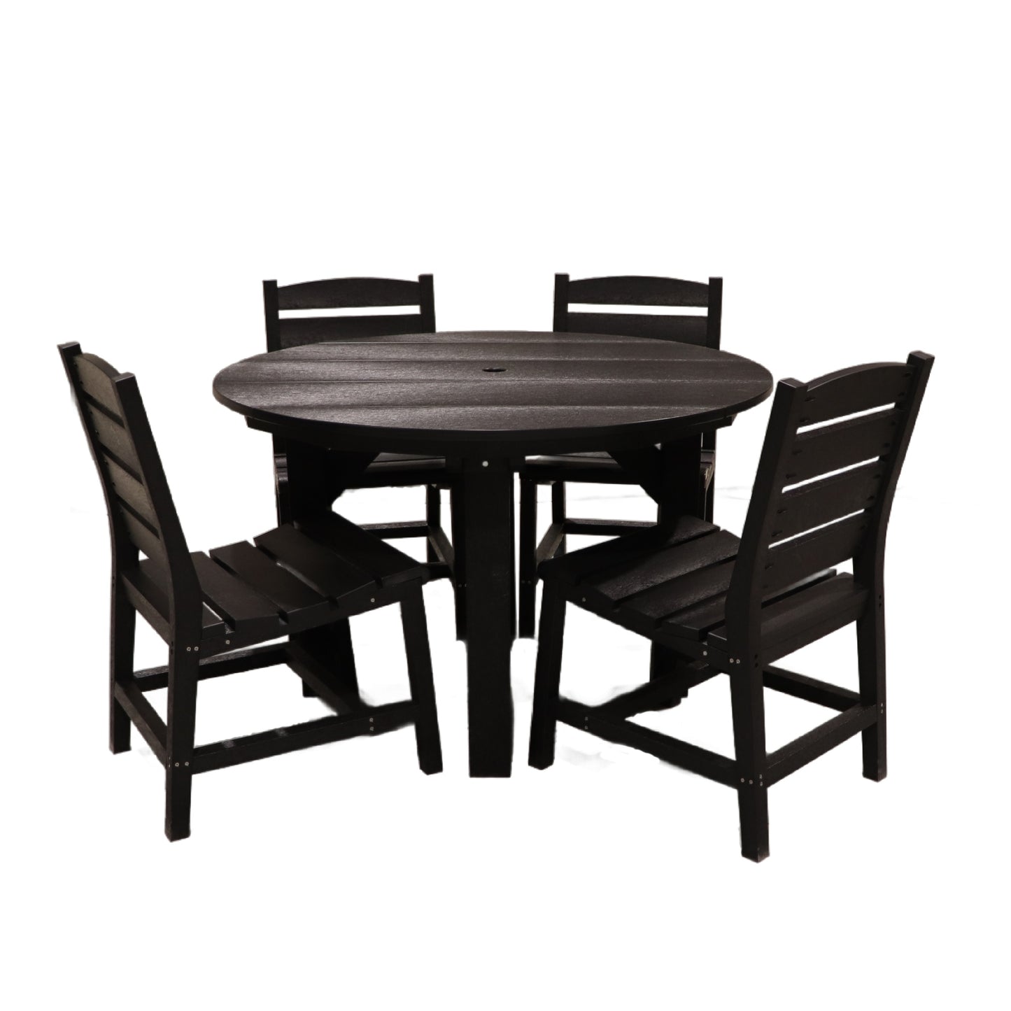 CR Plastics 48" Dining Table with Napa Side Chairs