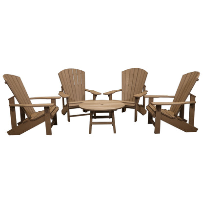 CRPlastics C01 Adirondack Chairs with Cocktail Table