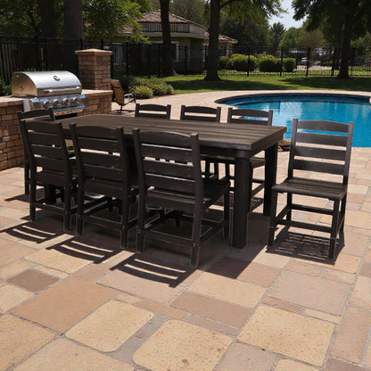 CR Plastics 84" Napa Dining Set with Napa Side Chairs