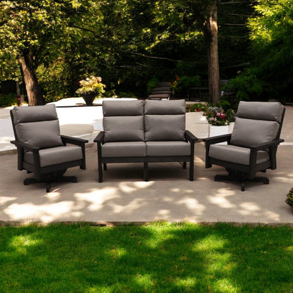 CR Plastics Charleston Loveseat and Swivel Chair Set