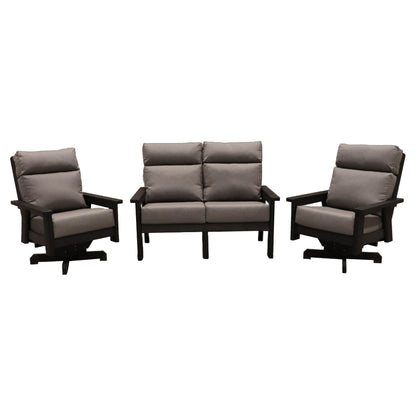 CR Plastics Charleston Loveseat and Swivel Chair Set