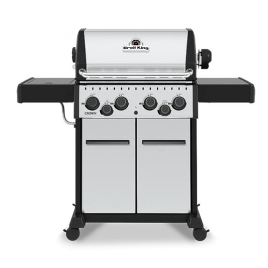 Broil King CROWN S490 BBQ with Side Burner, Rear Rotisserie Burner & Rotisserie Kit