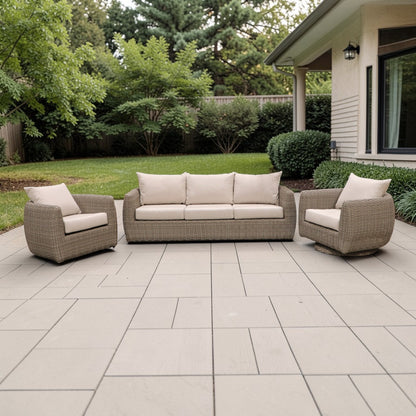 Cabana Coast Etta Sofa with Chair and Swivel Set
