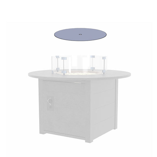 CR Plastics Round Fire Table Smoked Glass Cover