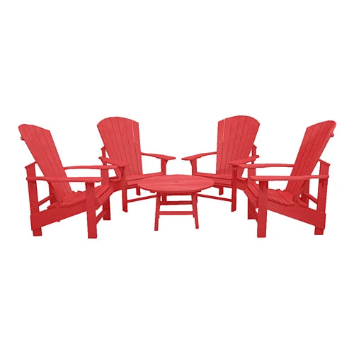 CRPlastics C01 Adirondack Chairs with Cocktail Table
