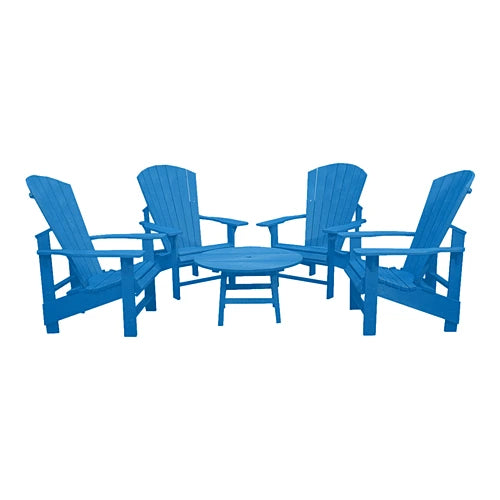 CRPlastics C01 Adirondack Chairs with Cocktail Table