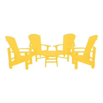 CRPlastics C01 Adirondack Chairs with Cocktail Table