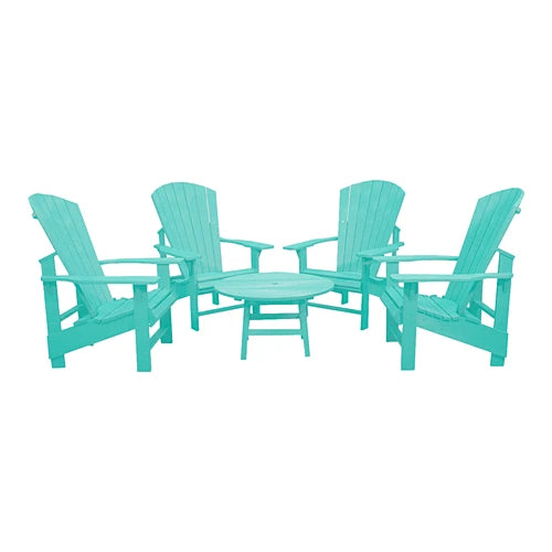 CRPlastics C01 Adirondack Chairs with Cocktail Table