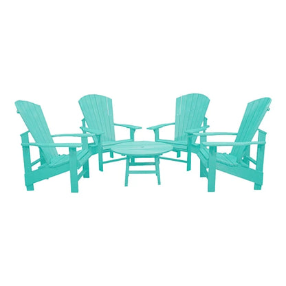 CRPlastics C01 Adirondack Chairs with Cocktail Table