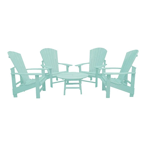 CRPlastics C01 Adirondack Chairs with Cocktail Table