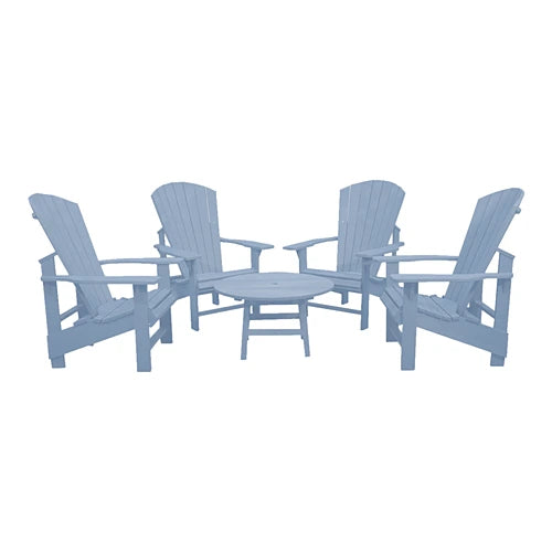CRPlastics C01 Adirondack Chairs with Cocktail Table