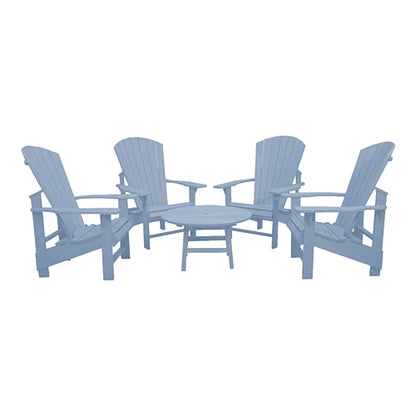 CRPlastics C01 Adirondack Chairs with Cocktail Table