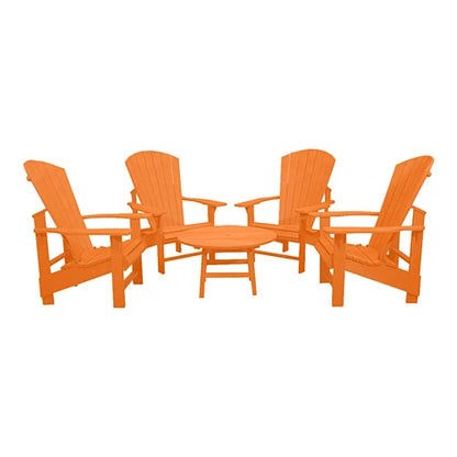 CRPlastics C01 Adirondack Chairs with Cocktail Table