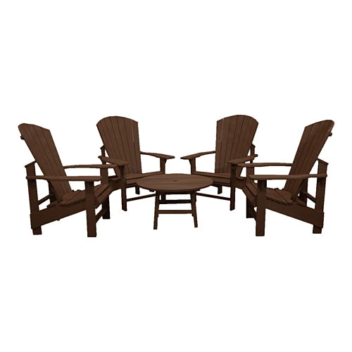 CRPlastics C01 Adirondack Chairs with Cocktail Table