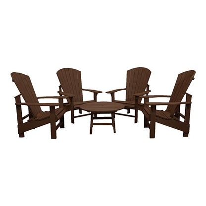 CRPlastics C01 Adirondack Chairs with Cocktail Table