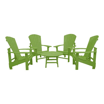 CRPlastics C01 Adirondack Chairs with Cocktail Table