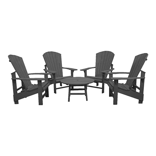 CRPlastics C01 Adirondack Chairs with Cocktail Table
