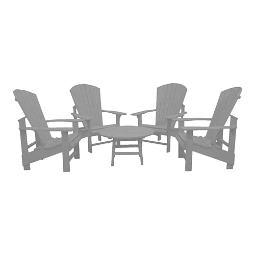 CRPlastics C01 Adirondack Chairs with Cocktail Table
