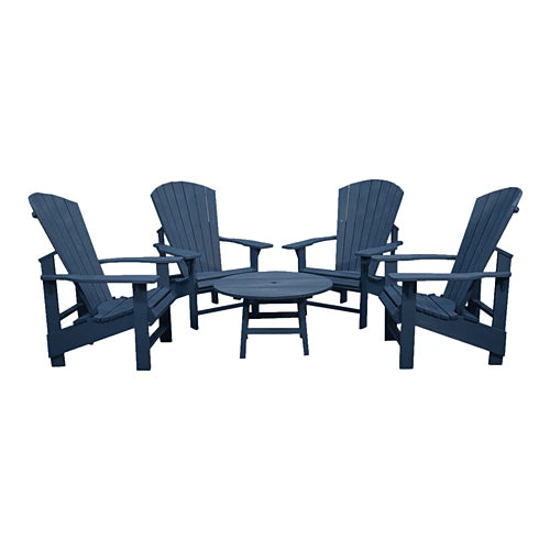 CRPlastics C01 Adirondack Chairs with Cocktail Table